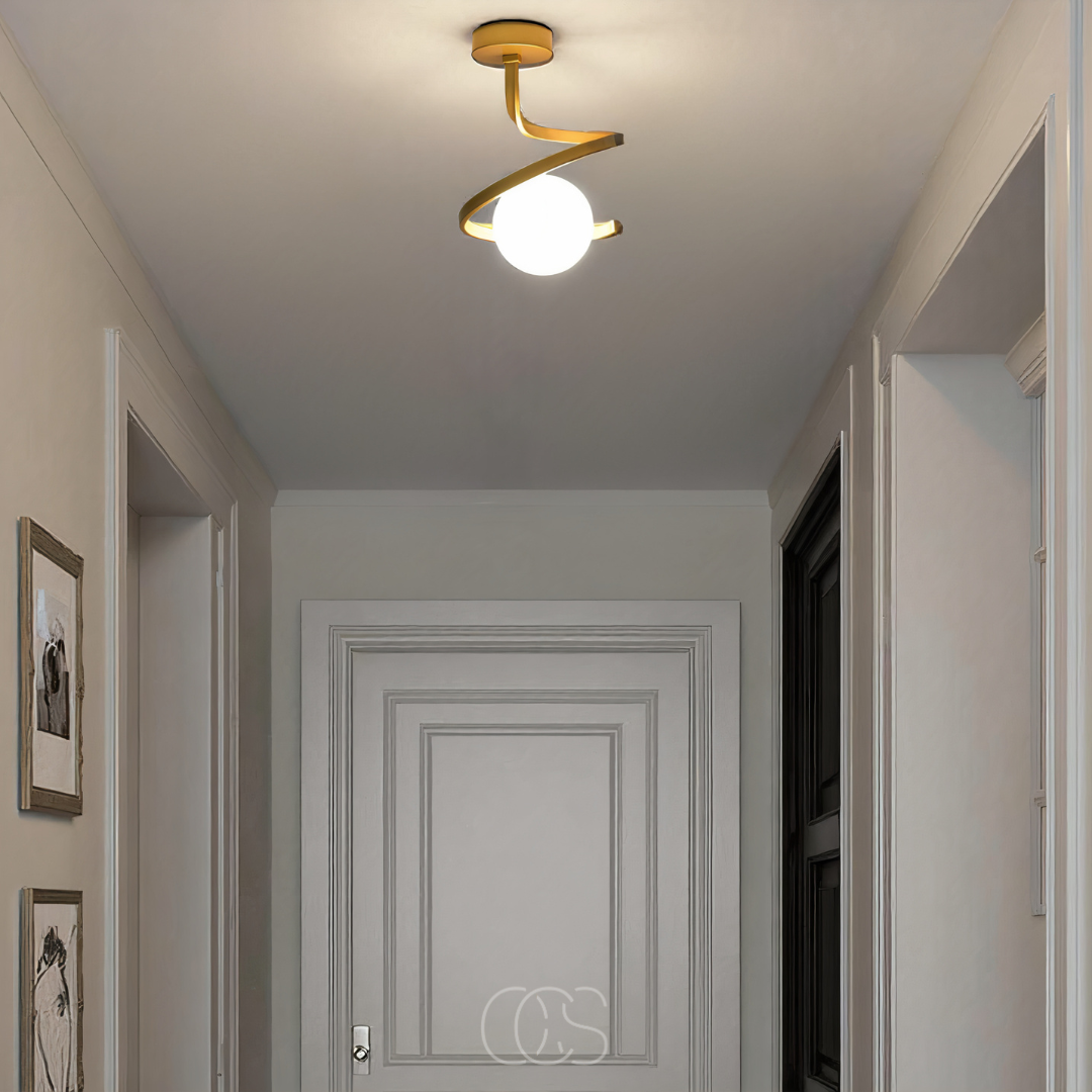 Cleroa - Spiral with Ball Ceiling Lamp – luxury in a playful design