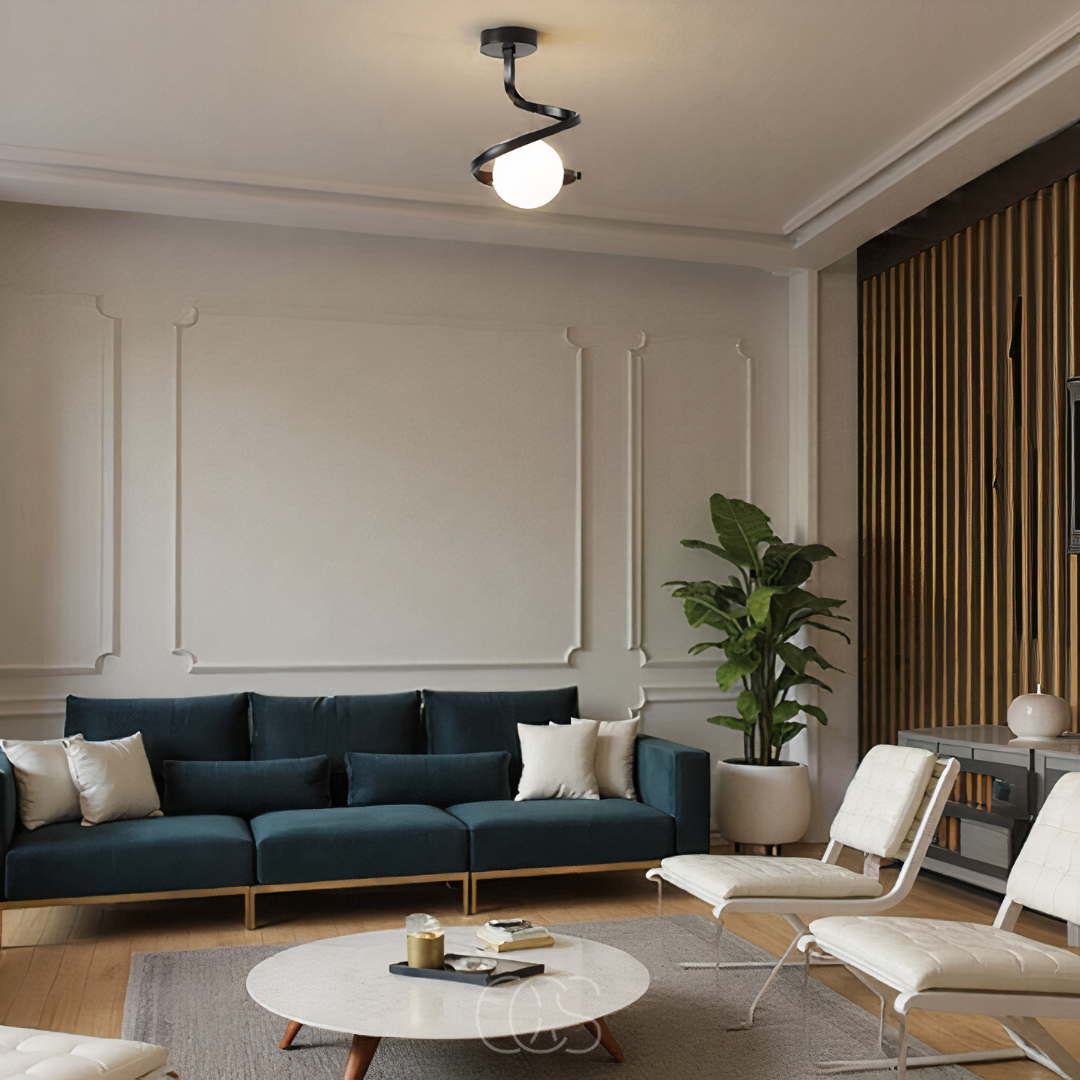 Cleroa - Spiral with Ball Ceiling Lamp – luxury in a playful design