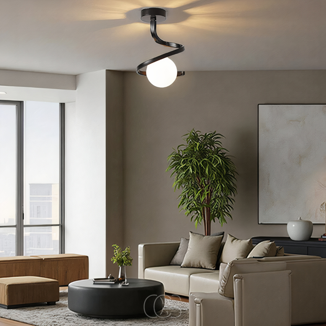 Cleroa - Spiral with Ball Ceiling Lamp – luxury in a playful design