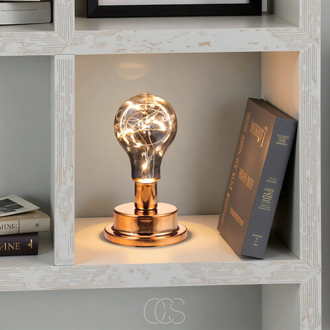 Cleroa - Table Lamp with Light Bulb - Vintage Industrial Design