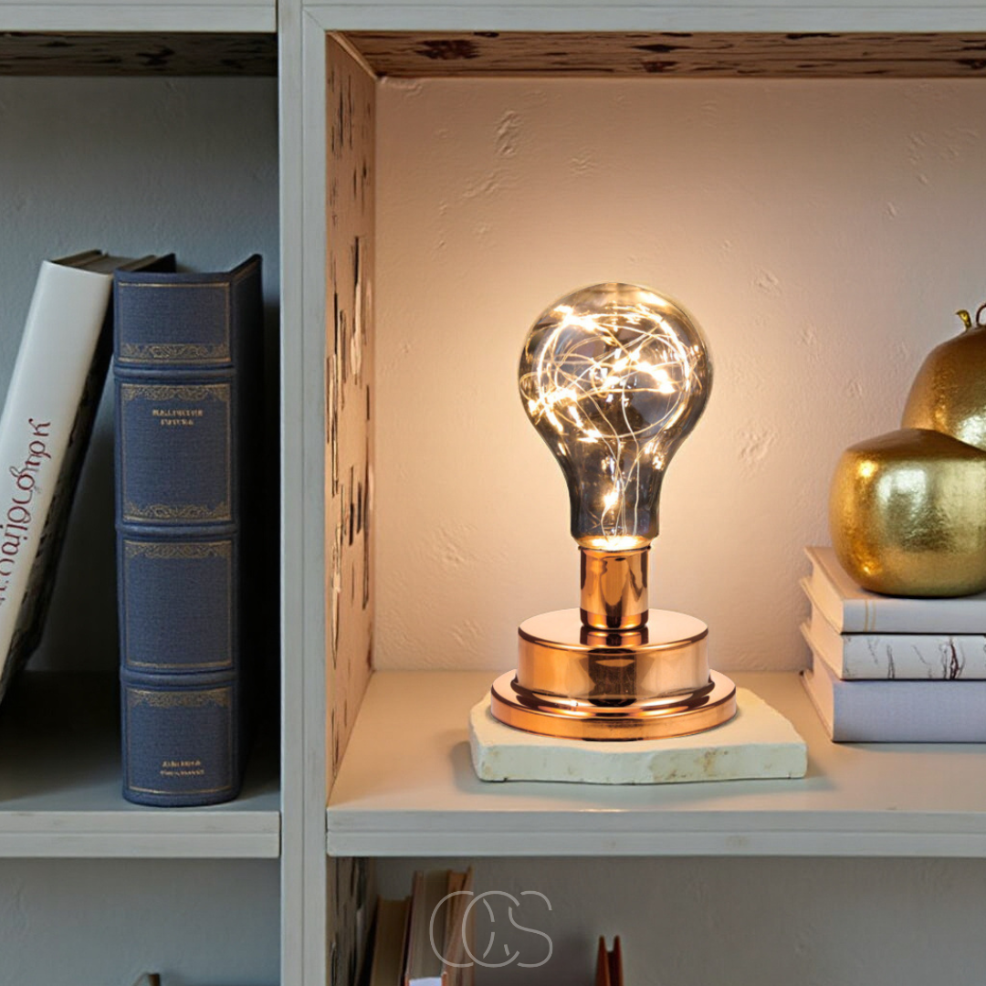 Cleroa - Table Lamp with Light Bulb - Vintage Industrial Design