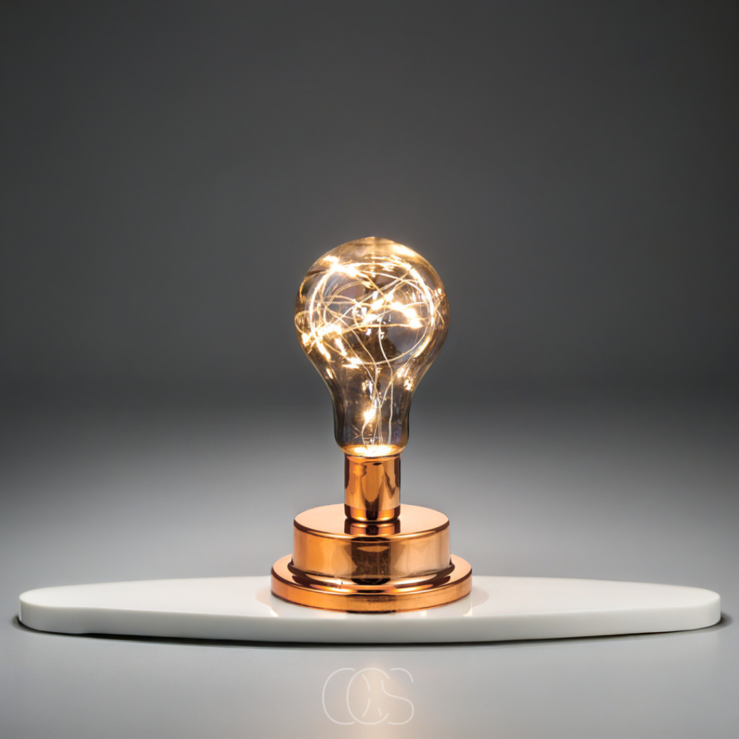 Cleroa - Table Lamp with Light Bulb - Vintage Industrial Design