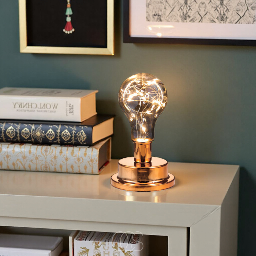 Cleroa - Table Lamp with Light Bulb - Vintage Industrial Design