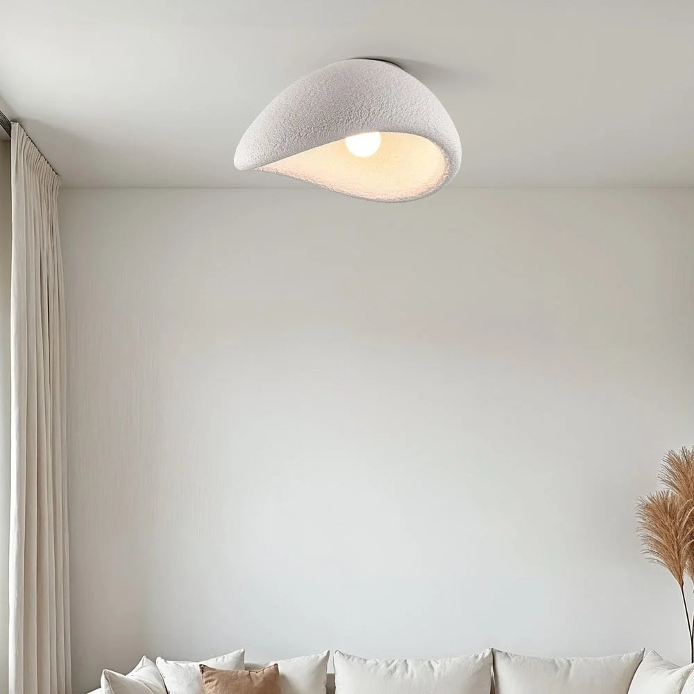 Cleroa - Wabi-Sabi Fabric Ceiling Lamp - Polyform & Resin
