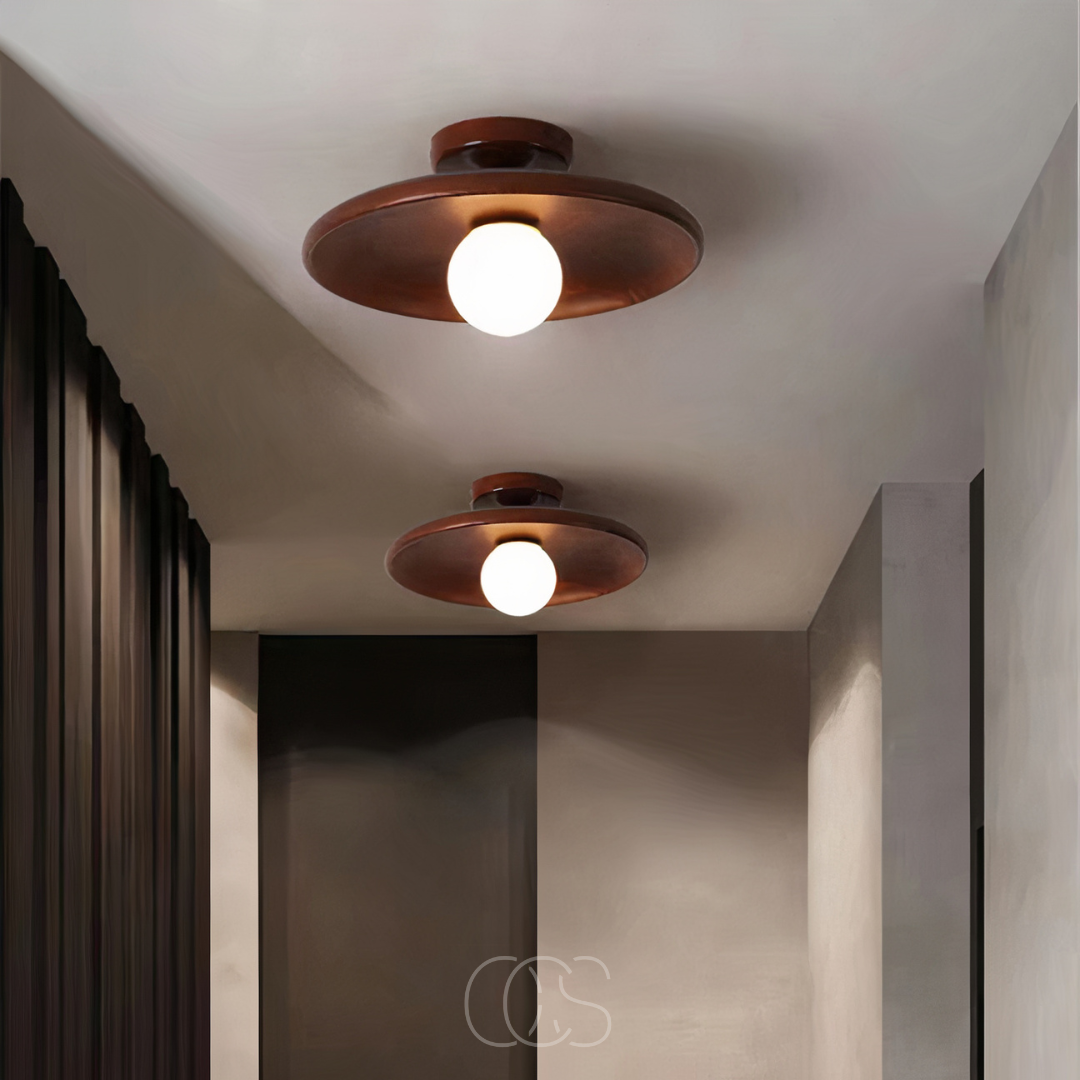 Cleroa - Walnut Ceiling Lamp - Luxury Ceiling Lamp Wood