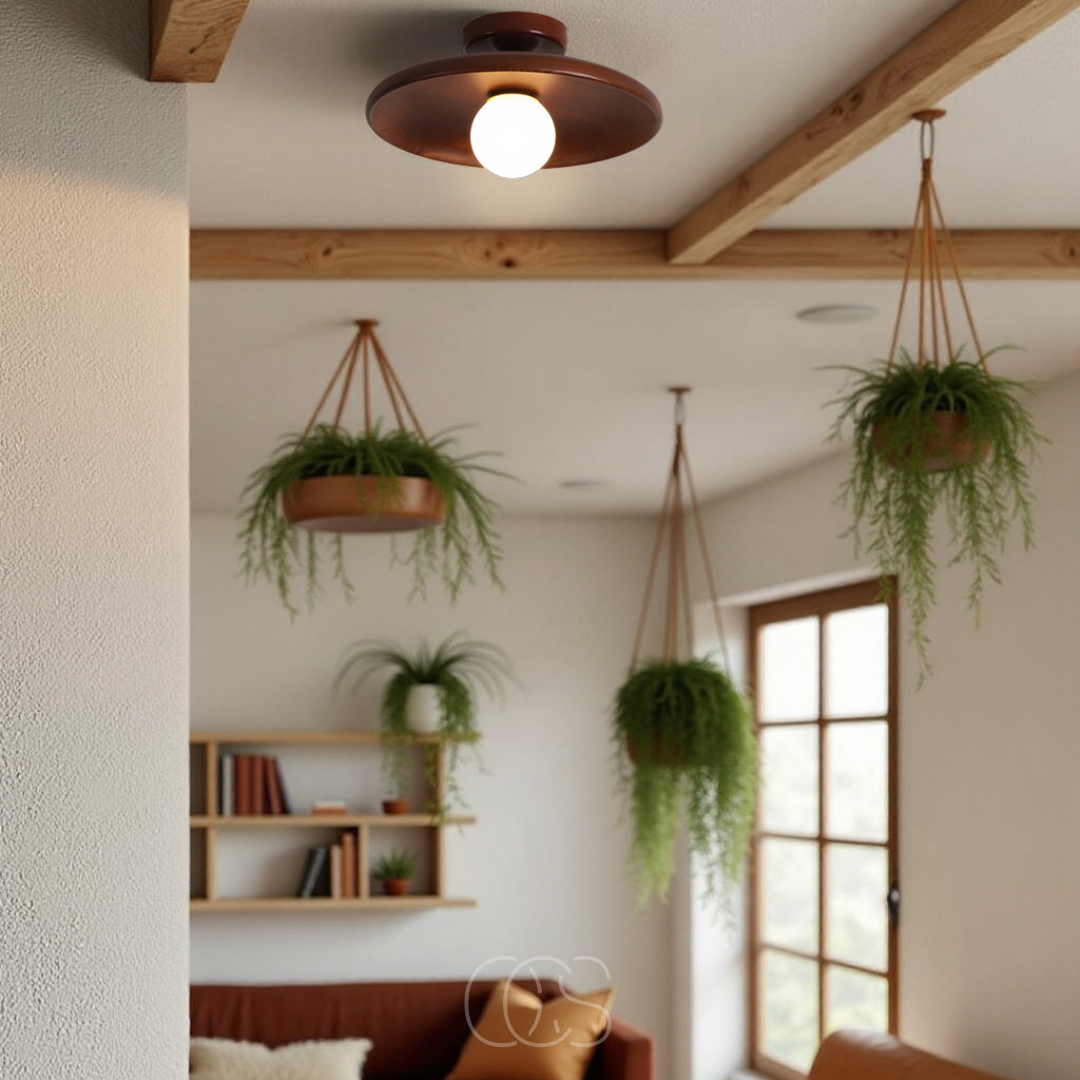Cleroa - Walnut Ceiling Lamp - Luxury Ceiling Lamp Wood