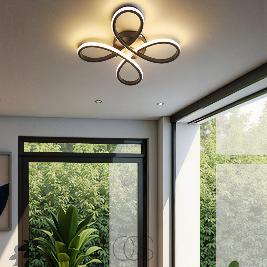 Cleroa – Ceiling lamp LED Klaver – Modern design with atmospheric dimming function