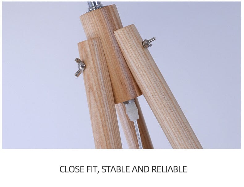 Aveline | Floor Lamp With Wooden Shade