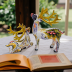 Cleroa - Abstract Deer Sculpture - Decorative Table Sculpture in Resin