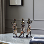 Cleroa - African Musicians Statue Set - Decorative Sculptures
