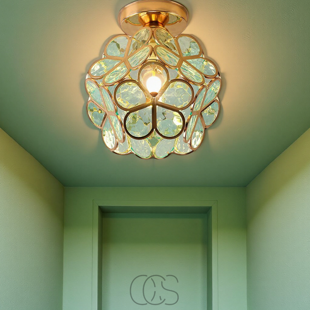 Cleroa - Design flower ceiling lamp - Iron & Glass