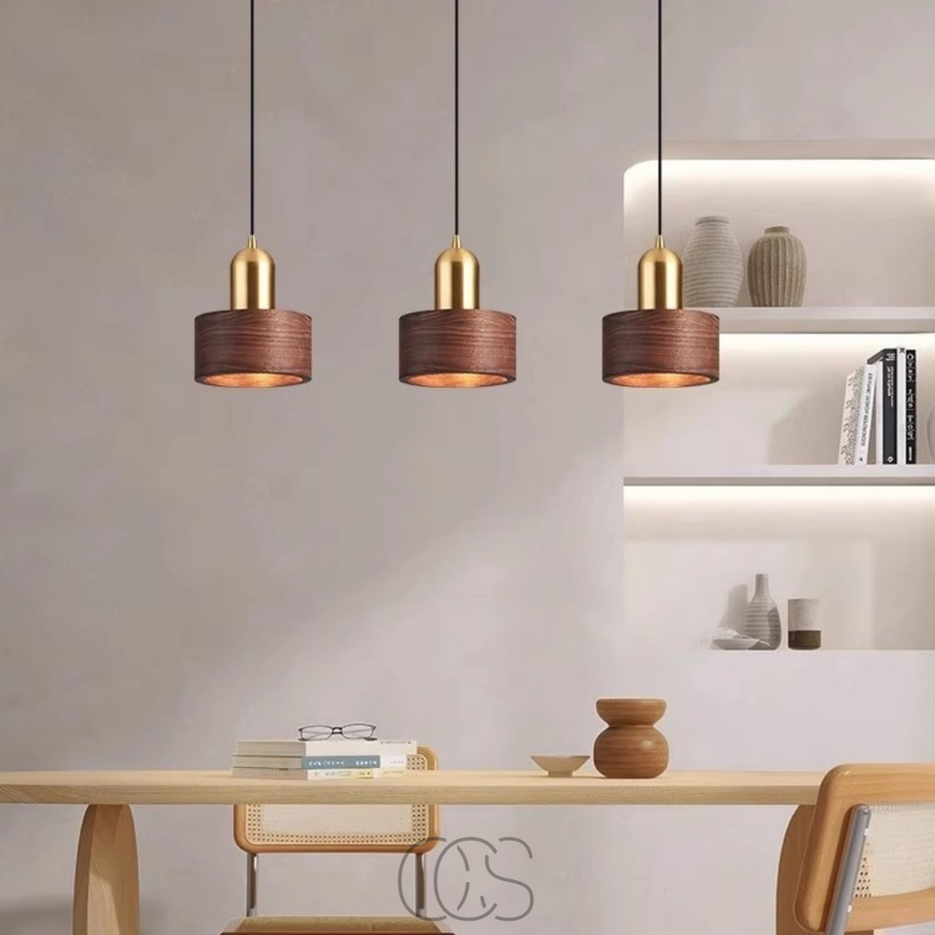 Cleroa - Design pendant lamp with gold accent