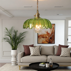 Cleroa - Glass Flower Pendant Lamp - Vintage Design