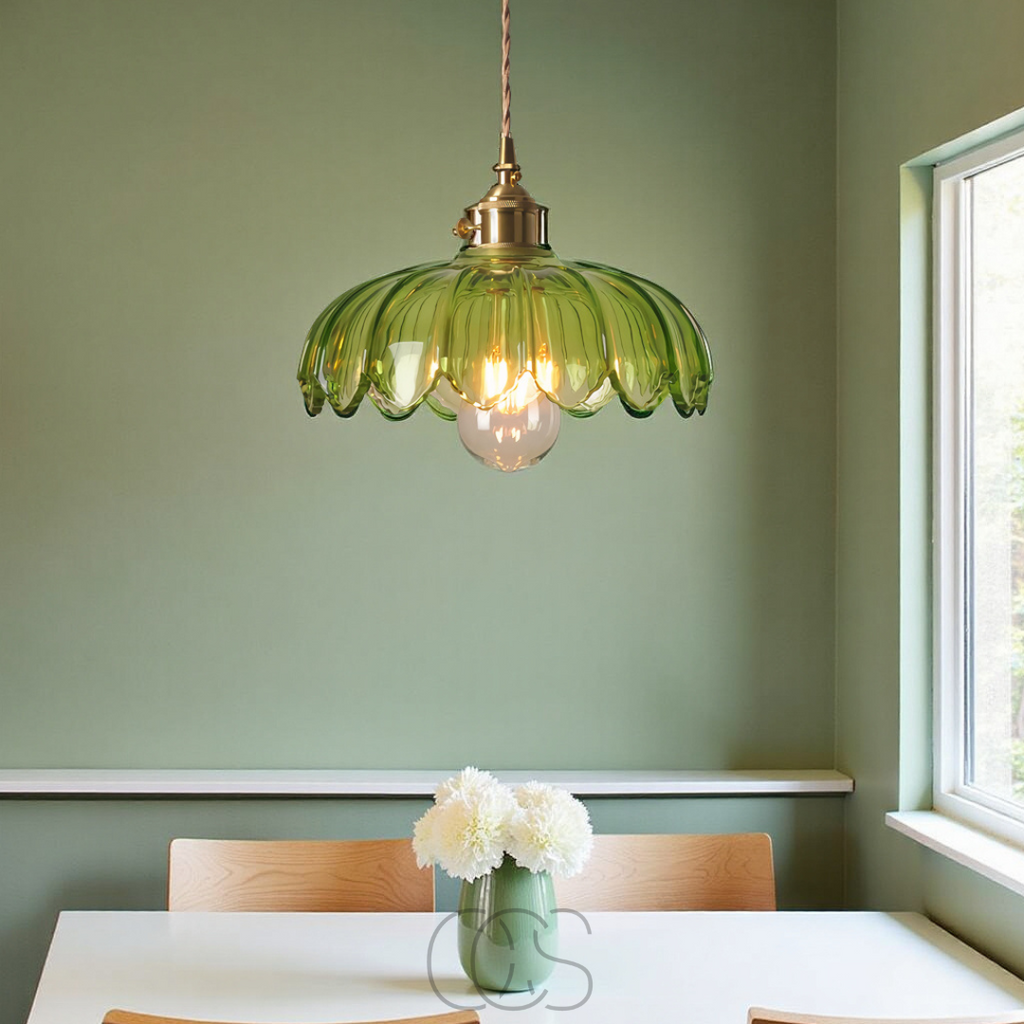 Cleroa - Glass Flower Pendant Lamp - Vintage Design