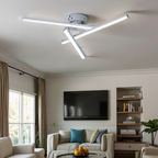 Cleroa - Lampada da soffitto LED triangolare - Lampada dal design nichel satinato
