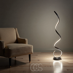 Cleroa - Lampada da terra a spirale LED dimmerabile