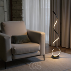 Cleroa - Lampada da terra a spirale LED dimmerabile