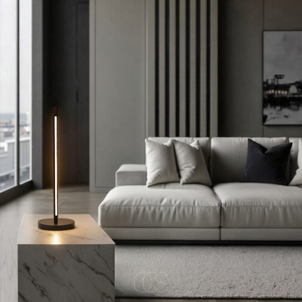 Cleroa - Minimalistisk LED Bordlampe - Moderne Matt Svart Aluminium