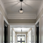 Cleroa - Nordic Pendant Lamp with Spherical Glass - Black Design