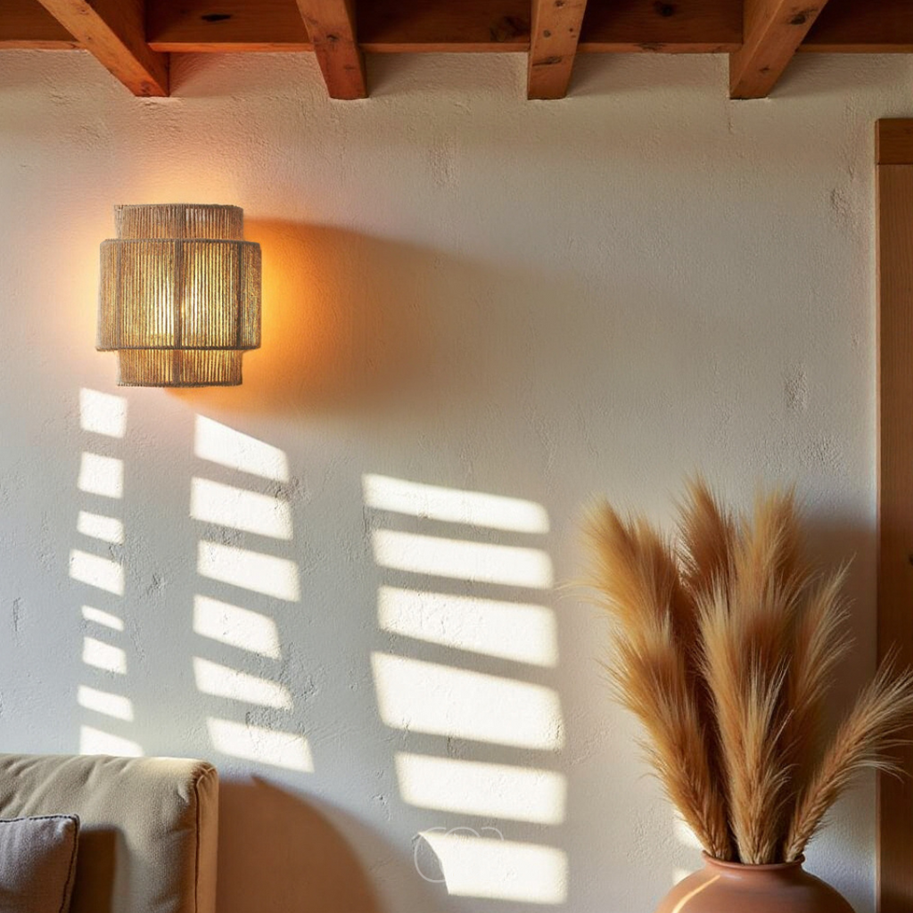 Cleroa - Rattan Boho Wall Lamp