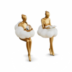Cleroa - Reading Woman on Cloud Sculpture - Resin Art Object