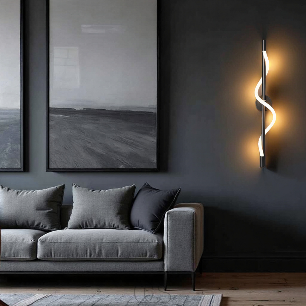 Cleroa - Slim LED wall lamp - Black aluminum