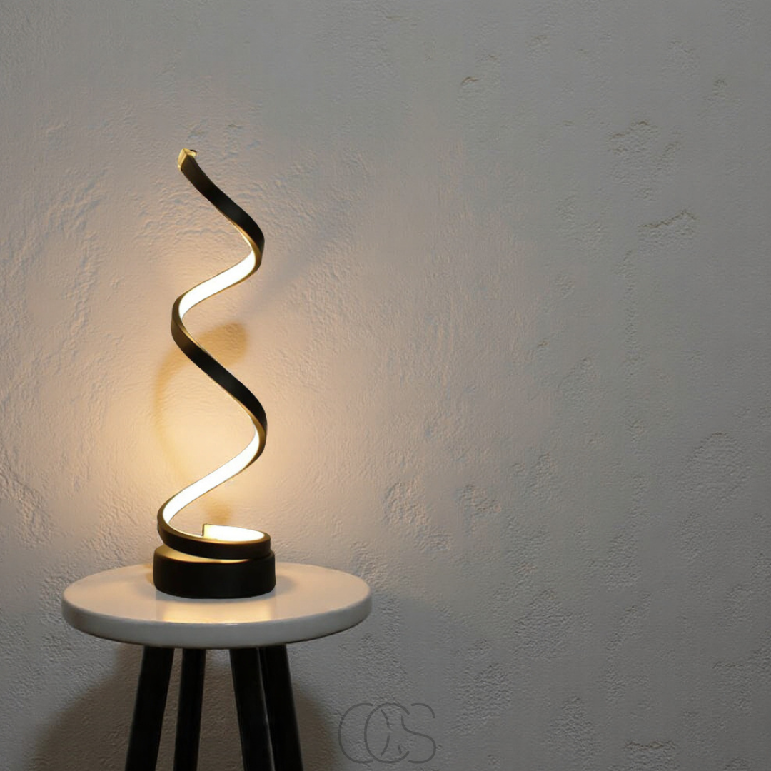 Cleroa - Spiral Lamp – modern design with 3 light colors & energy-efficient LED