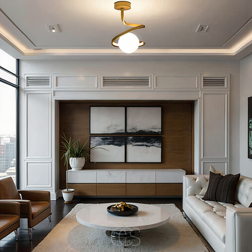 Cleroa - Spiral with Ball Ceiling Lamp – luxury in a playful design