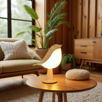 Cleroa - Wooden Bird Lamp - Wireless Table Lamp with Warm Light